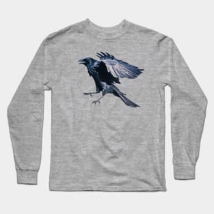 Raven in Mid-flight Long Sleeve T-Shirt